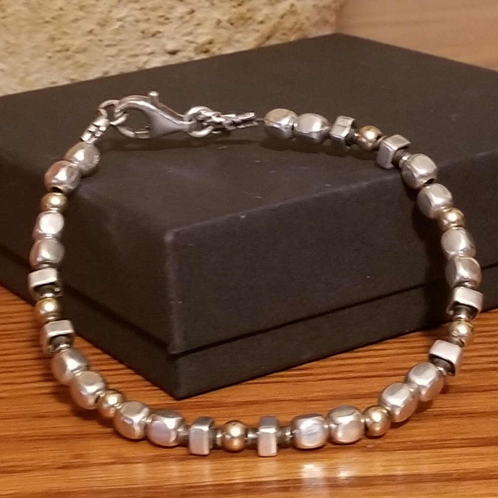 Silpada Sterling Silver & 14k Gold Bracelet